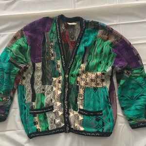 Vintage Coogi men’s cardigan sweater. Size large